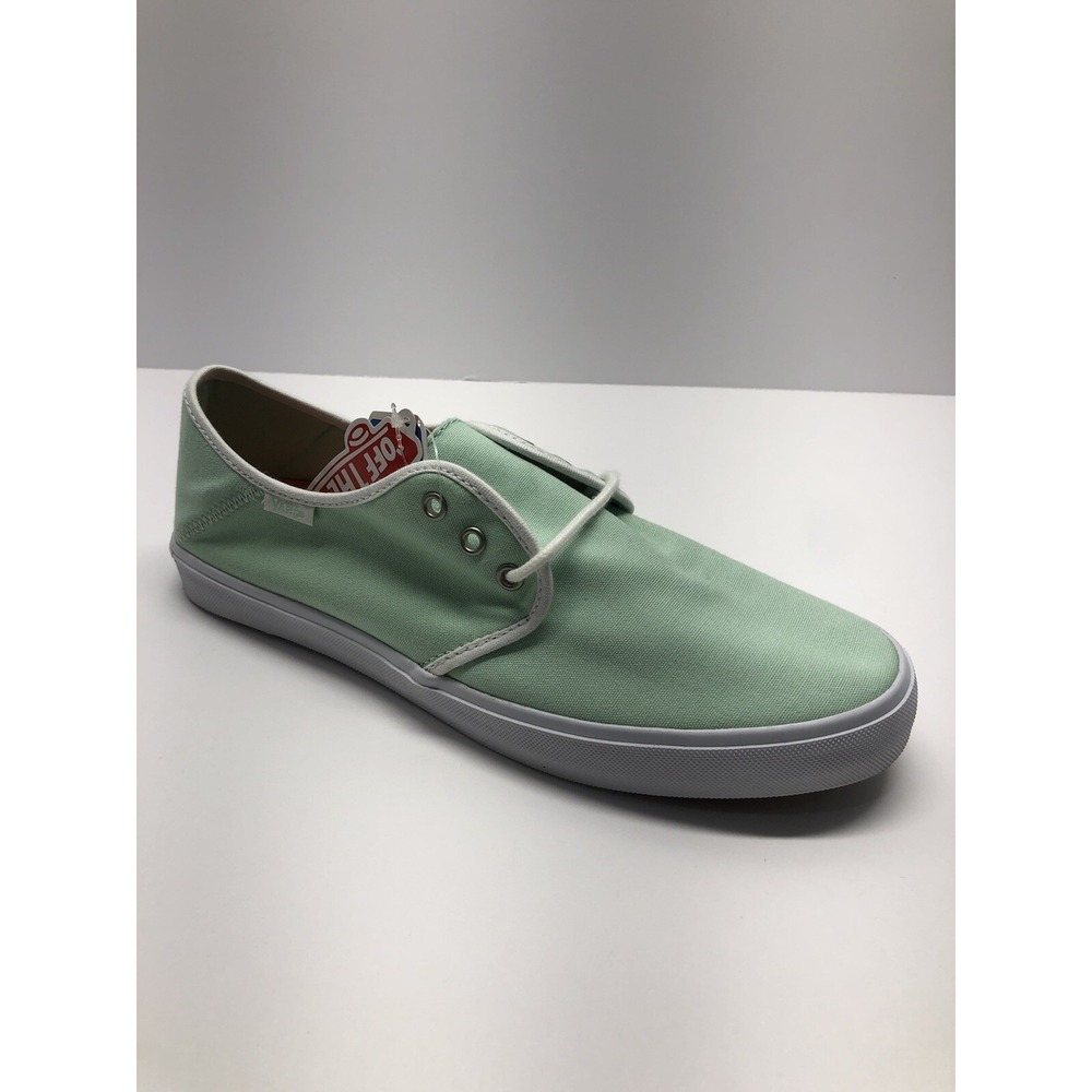VANS Tazie SF Gossamer Green White Sneakers Womens Size 10 - Picture 1 of 11